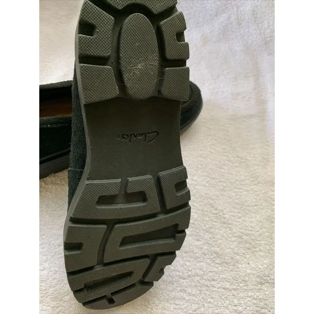 Clarks Calla Black Loafers Womens 7.5 New Slip Ons Comfort